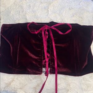 Y2K Vintage Grunge Lace up Corset
